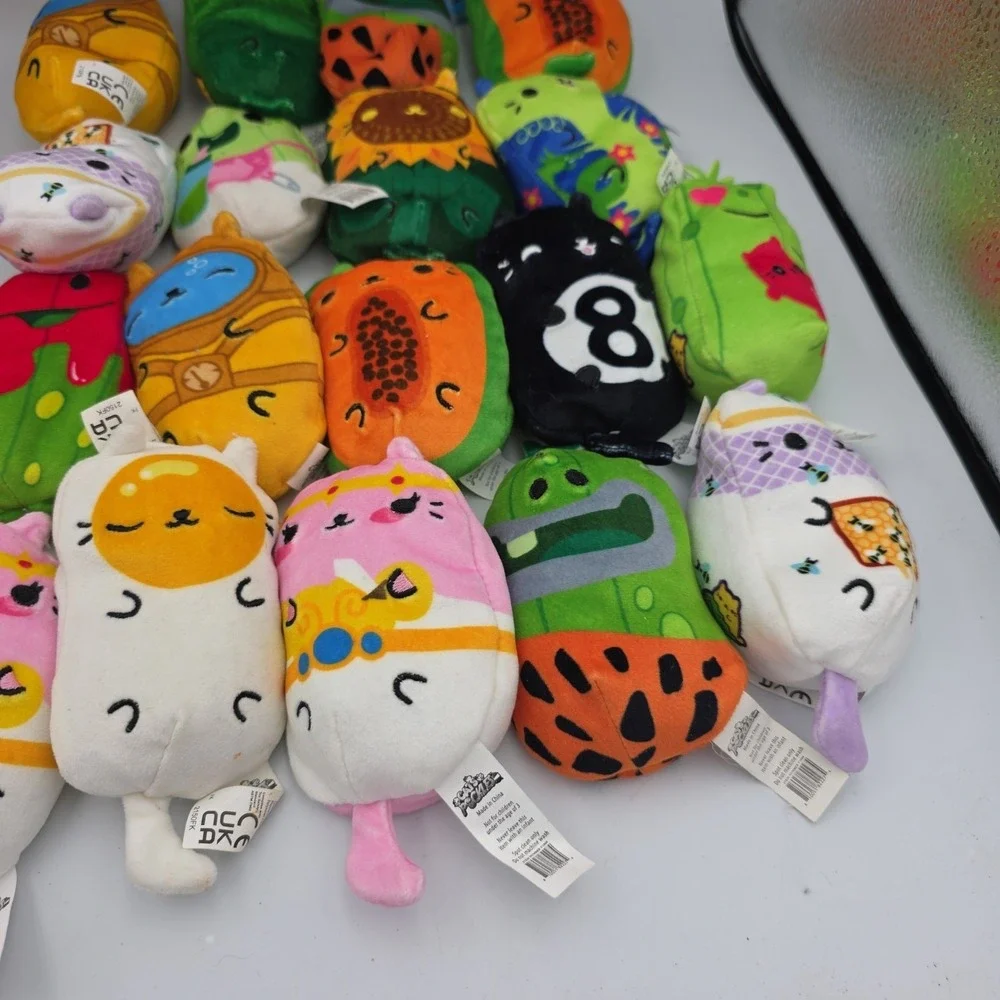 Cats vs Pickles AND Kittens vs Gherkins Lot Of 48 Plush Bean Toys